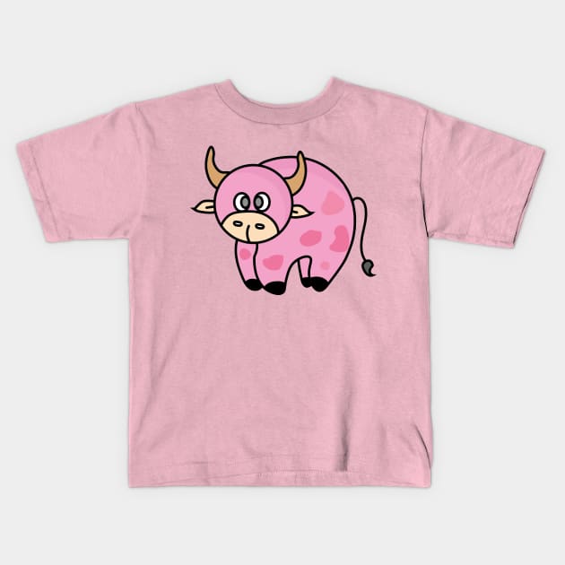 Strawberry Cow Costume Cute Design Ideas Cartoon Kids T-Shirt by DiegoCarvalho